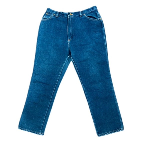 Vintage Wrangler Dark Wash Jeans | Vintage Size Petite 16 - Picture 2 of 5